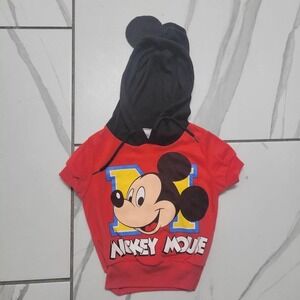 Vintage Disney Mickey Mouse hoodie toddler kids character ears